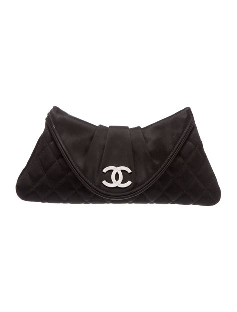 chanel half moon satin clutch|Chanel Half Moon Clutch .